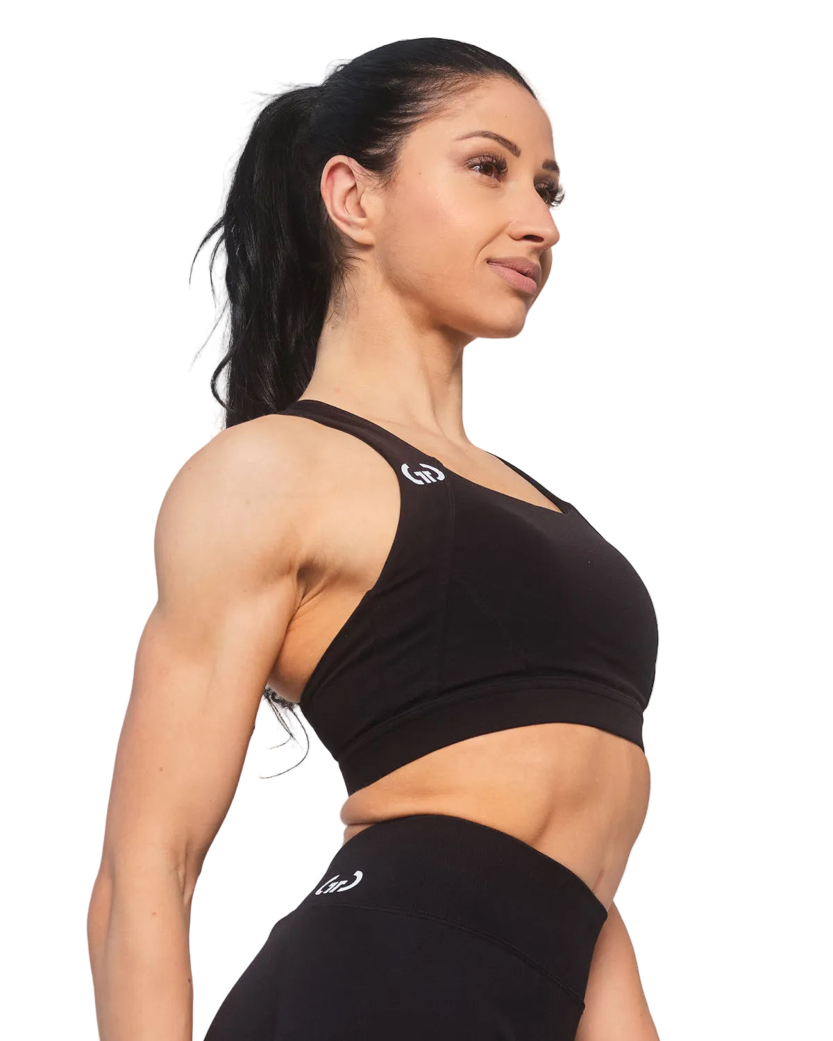 Black Bralette for Women – Seamless, Light Support Gym Wear | Soft Breathable Fabric