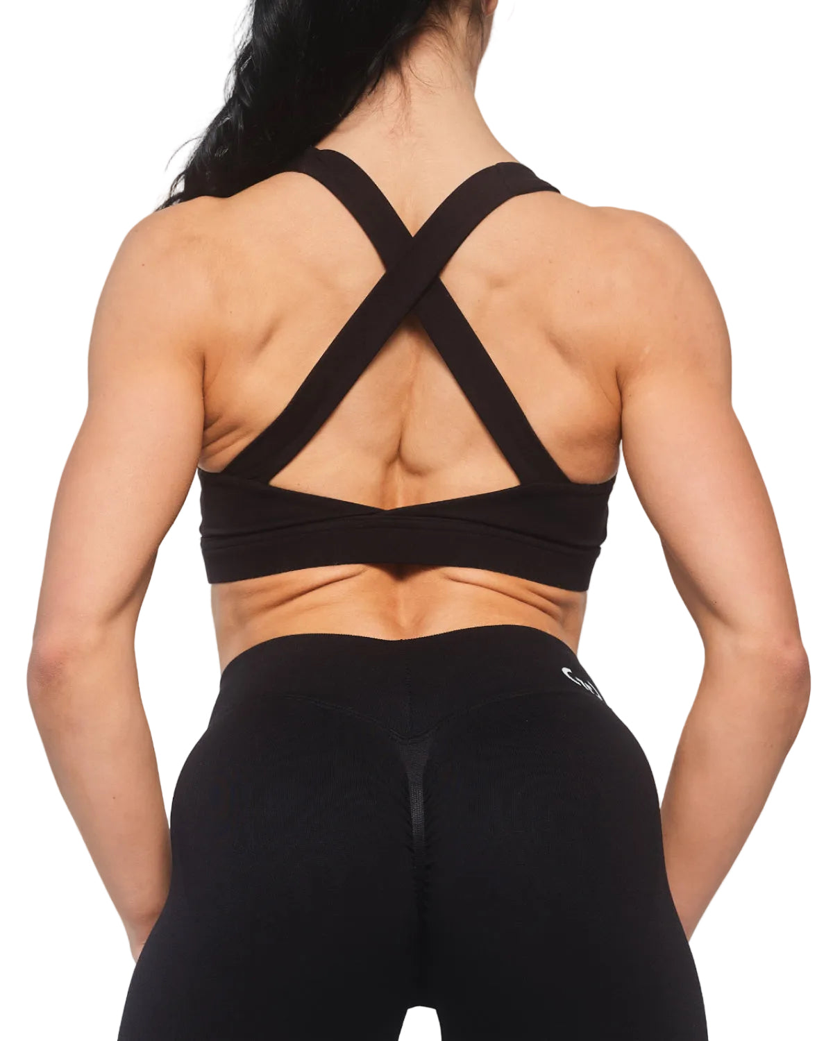 Black Bralette for Women – Seamless, Light Support Gym Wear | Soft Breathable Fabric