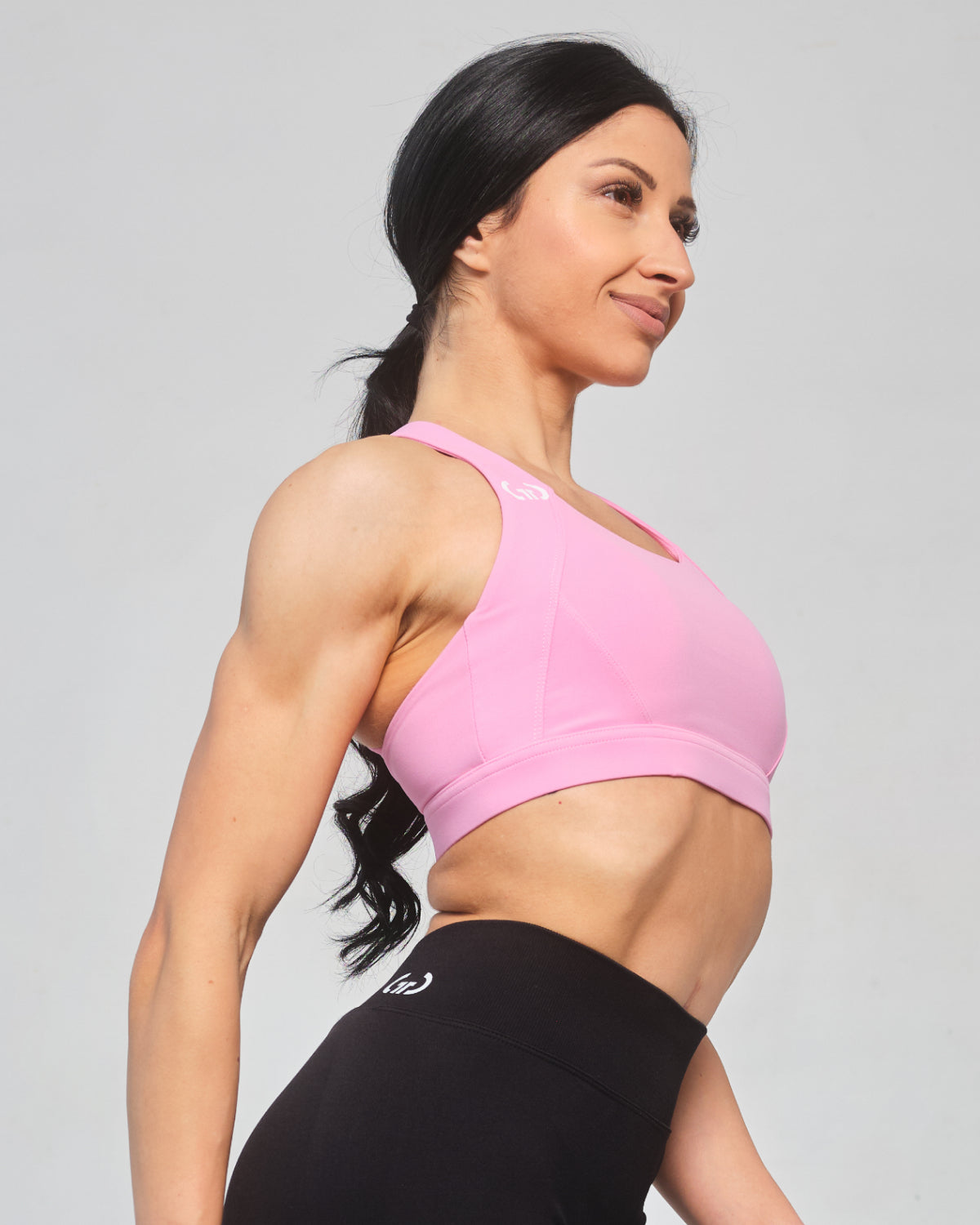 Pink Bralette for Women – Seamless, Light Support Gym Wear | Soft Breathable Fabric