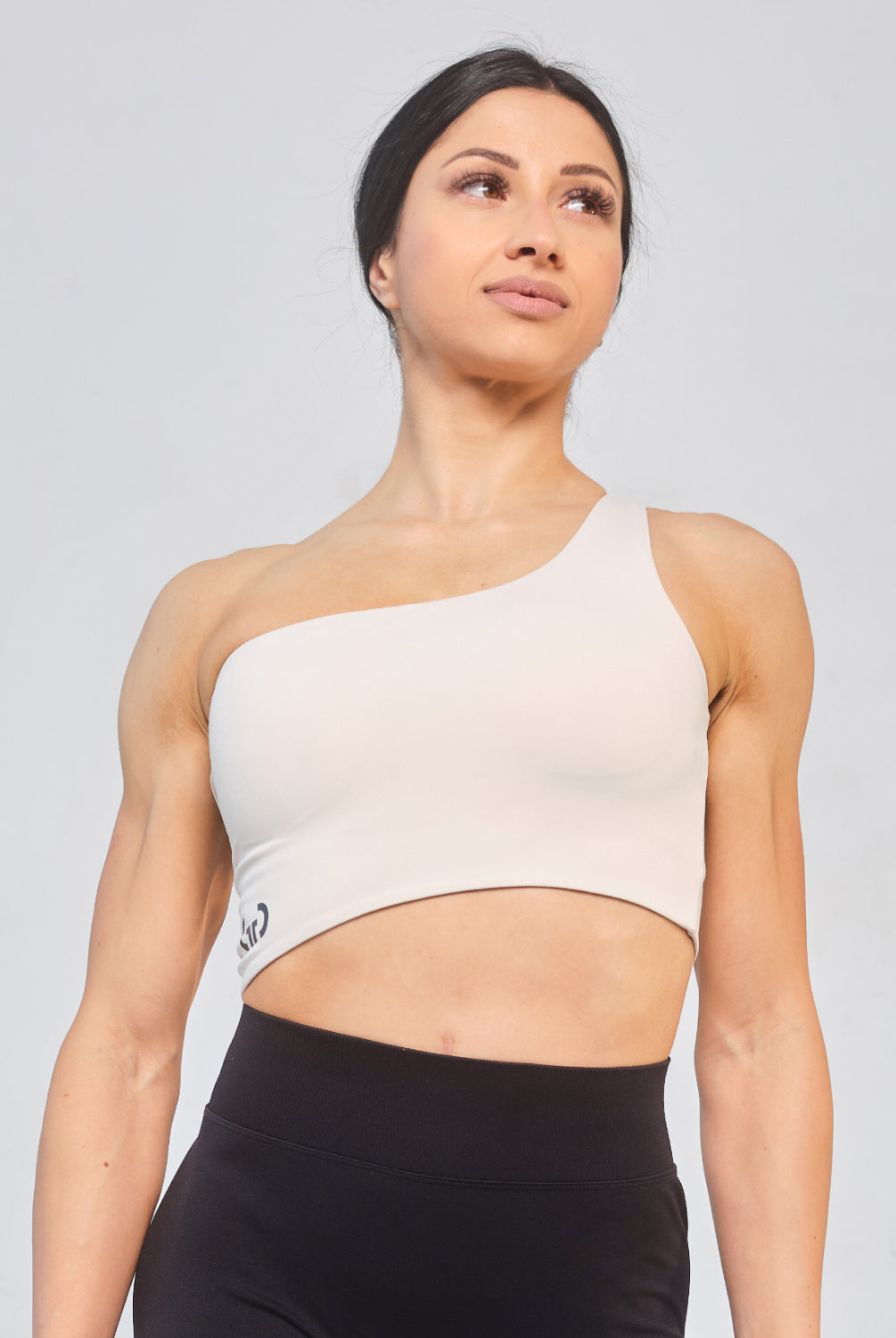 Cream Crossback Bralette for Women – Seamless, Light Support Gym Wear | Soft Breathable Fabric