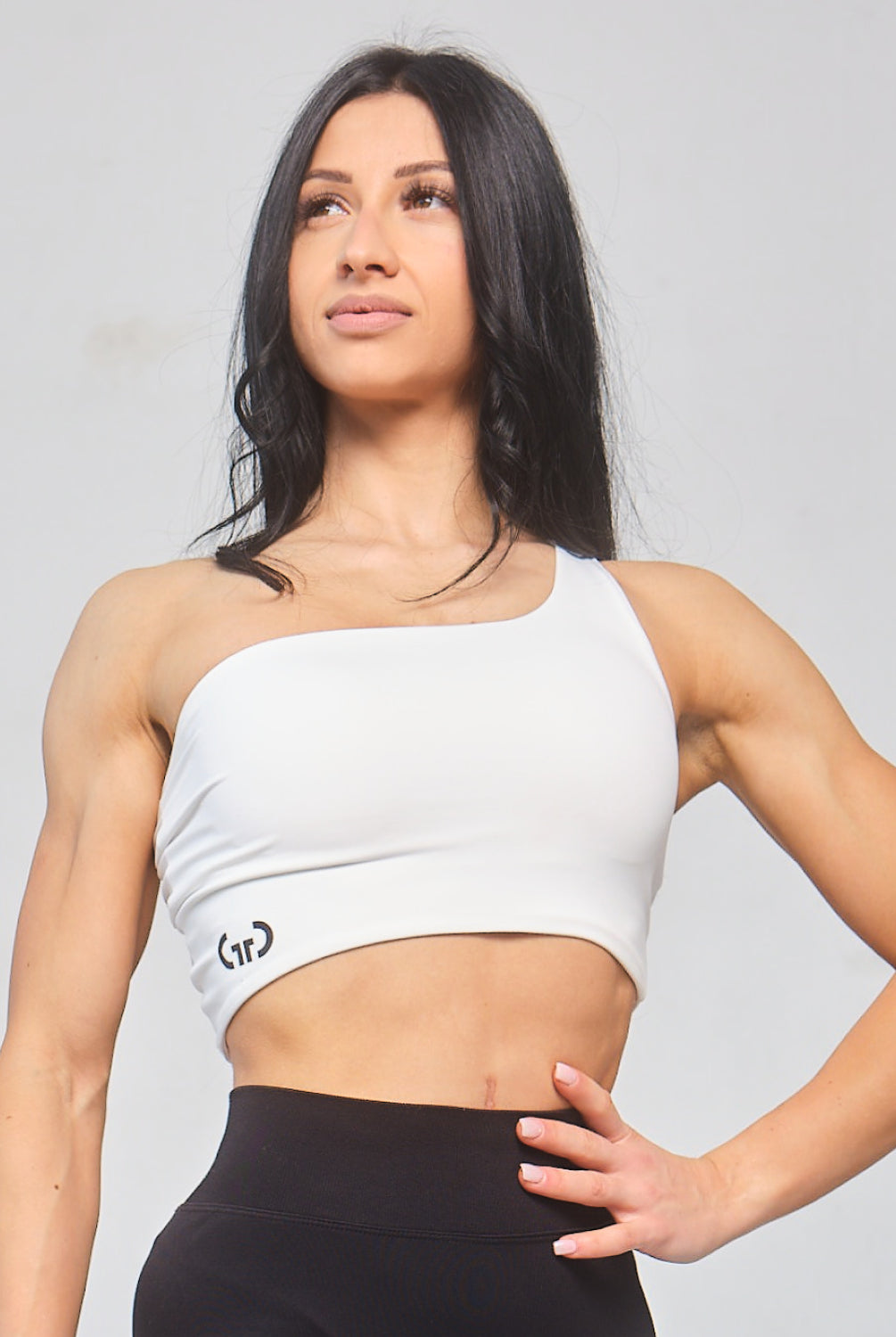 White Crossback Bralette for Women – Seamless, Light Support Gym Wear | Soft Breathable Fabric