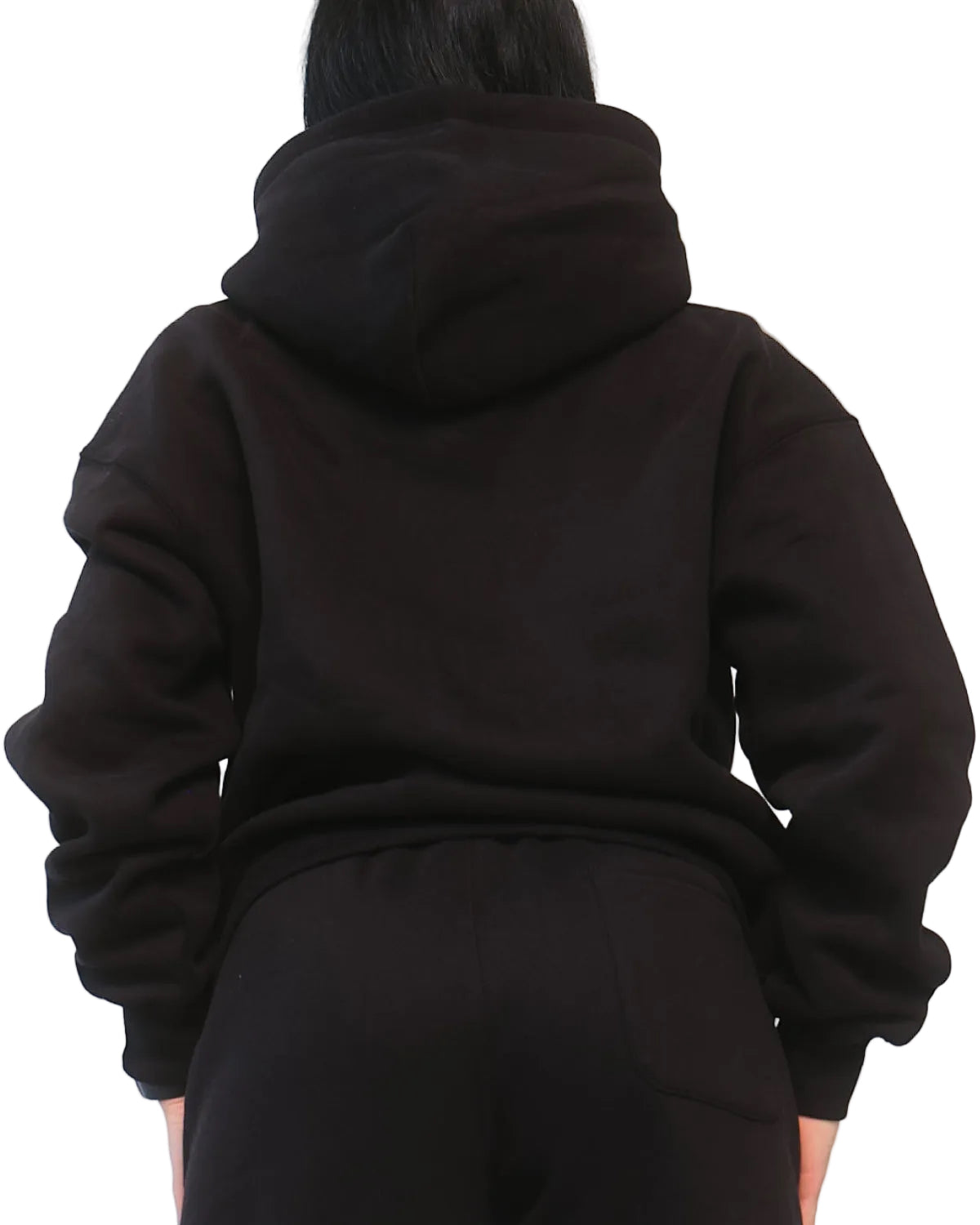 Athleisure Hoodie for Women in Black – Ultra-Soft Fabric, Relaxed Fit with Drawstring Hood & Pockets