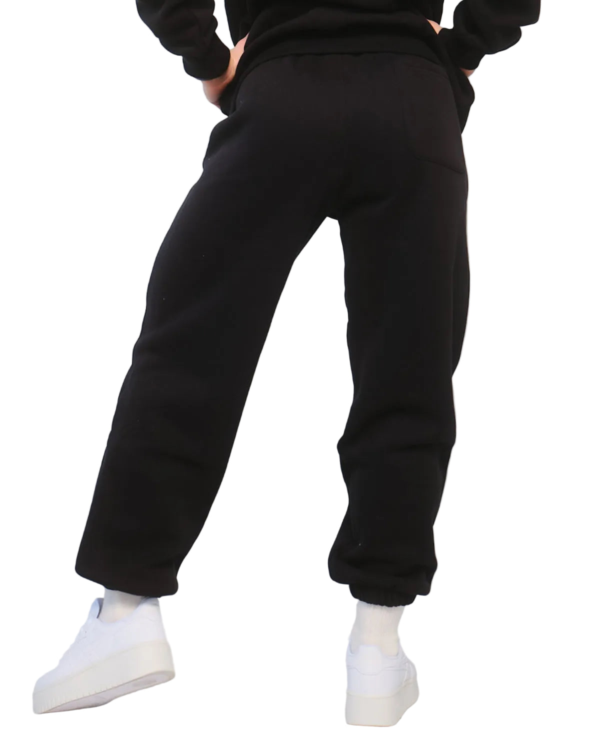 Trackpant for Women in Black – Tapered Leg, Adjustable Waistband, Soft Breathable Fabric for Comfort & Style