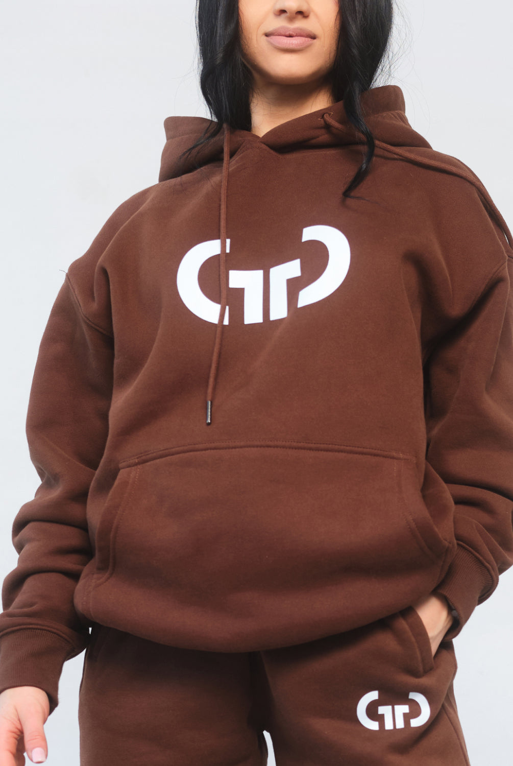 Athleisure Hoodie for Women in Brown – Ultra-Soft Fabric, Relaxed Fit with Drawstring Hood & Pockets