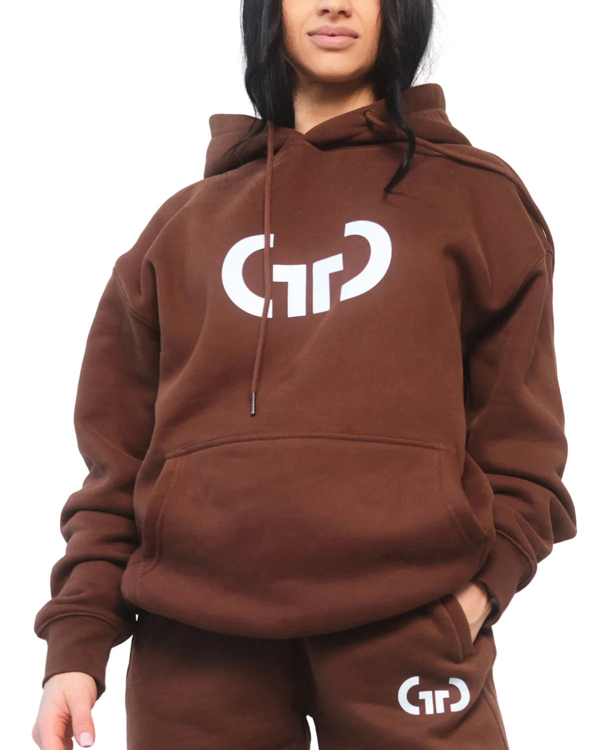 Athleisure Hoodie for Women in Brown – Ultra-Soft Fabric, Relaxed Fit with Drawstring Hood & Pockets