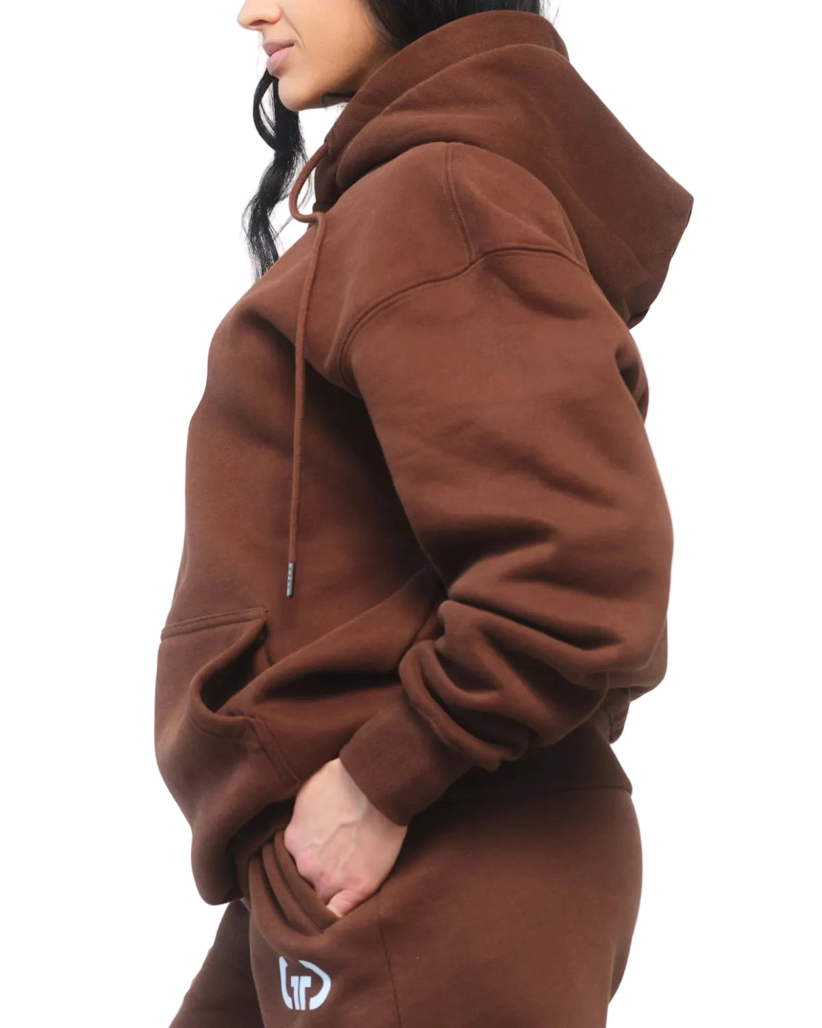 Athleisure Hoodie for Women in Brown – Ultra-Soft Fabric, Relaxed Fit with Drawstring Hood & Pockets