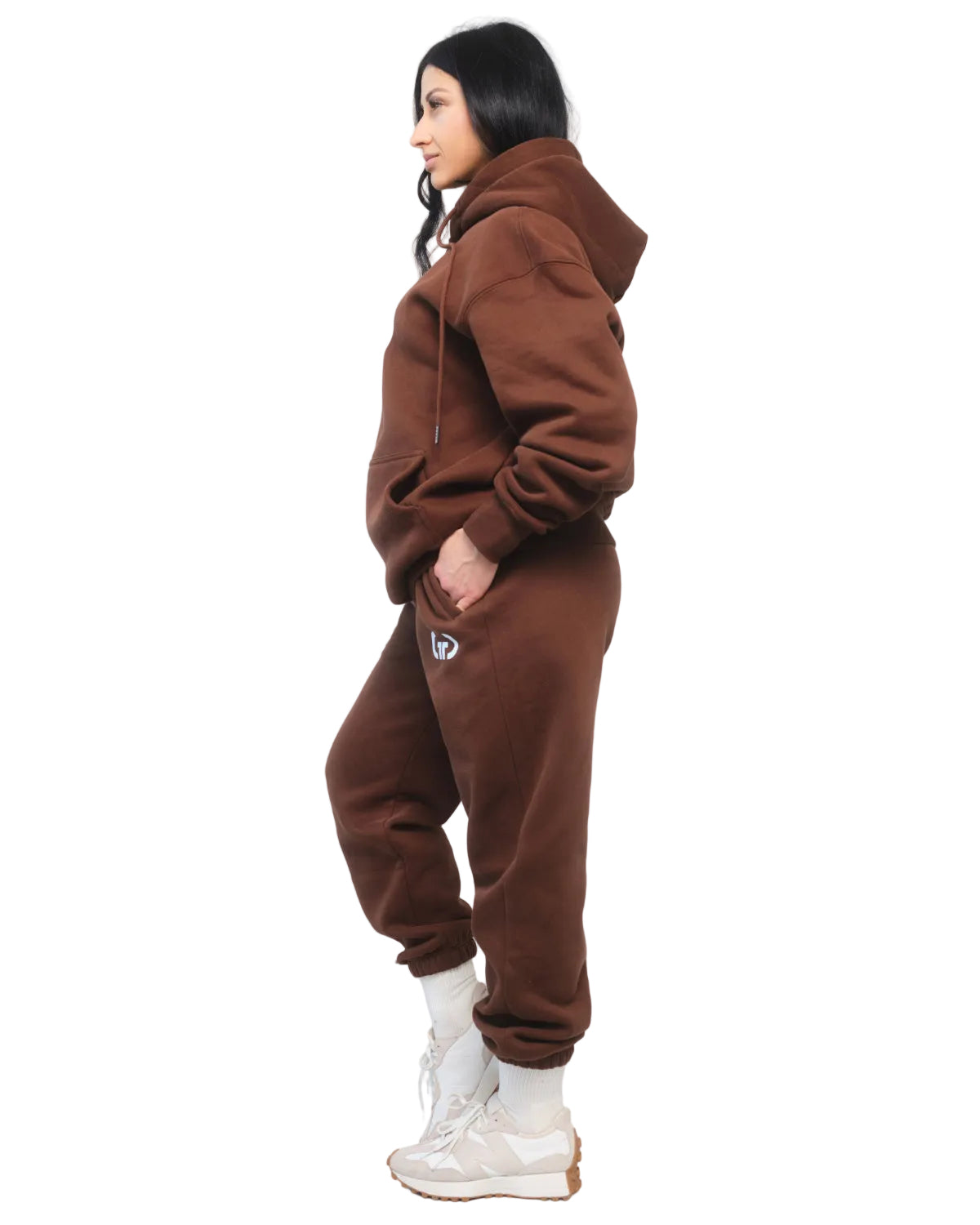 Trackpant for Women in Brown – Tapered Leg, Adjustable Waistband, Soft Breathable Fabric for Comfort & Style