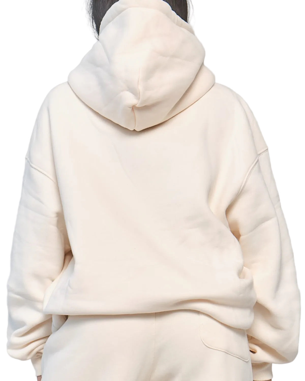 Athleisure Hoodie for Women in Cream – Ultra-Soft Fabric, Relaxed Fit with Drawstring Hood & Pockets