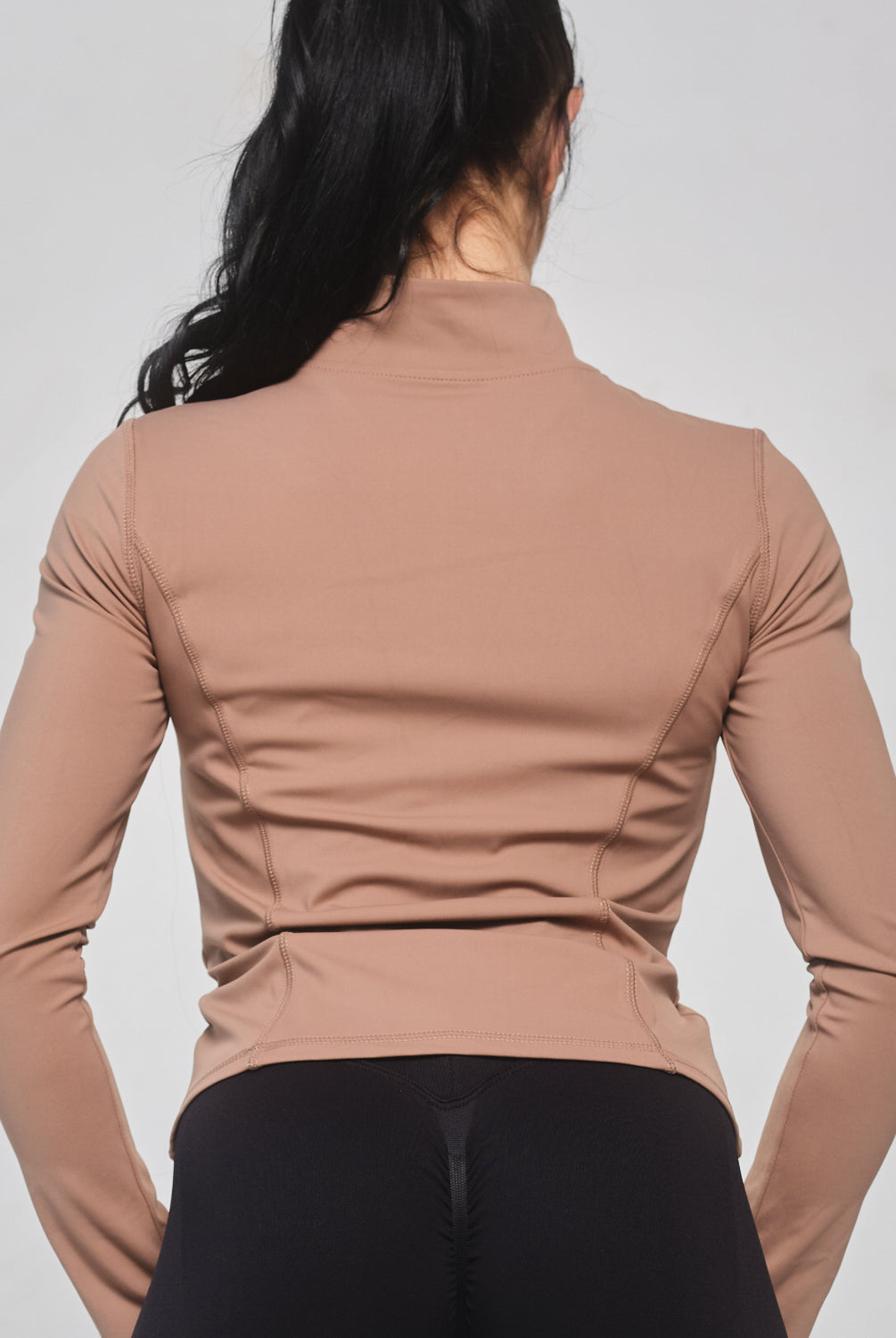 Women’s Athleisure Jacket in Brown – Stylish Performance Layer with Zippered Pockets & Adjustable Cuffs - Get Things Done Jacket