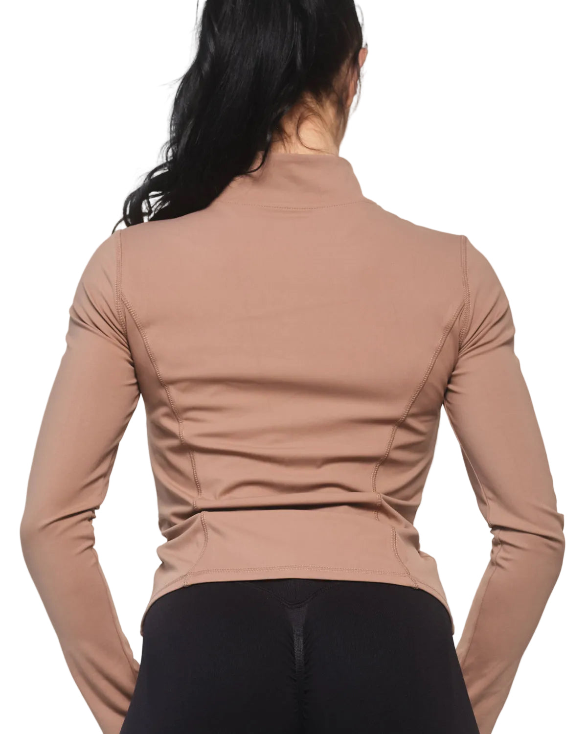 Women’s Athleisure Jacket in Brown – Stylish Performance Layer with Zippered Pockets & Adjustable Cuffs - Get Things Done Jacket