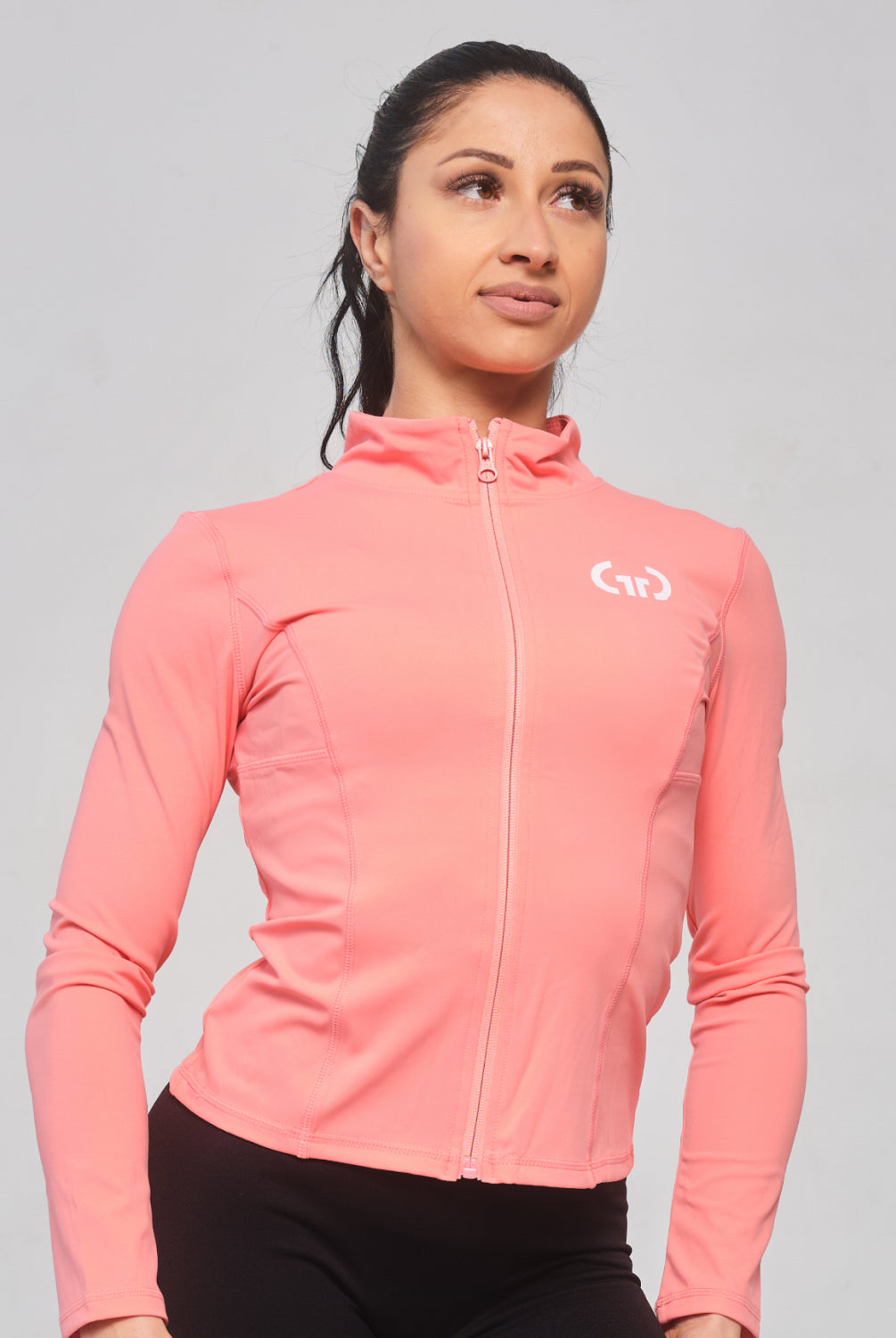 Women’s Athleisure Jacket in Pink – Stylish Performance Layer with Zippered Pockets & Adjustable Cuffs - Get Things Done Jacket