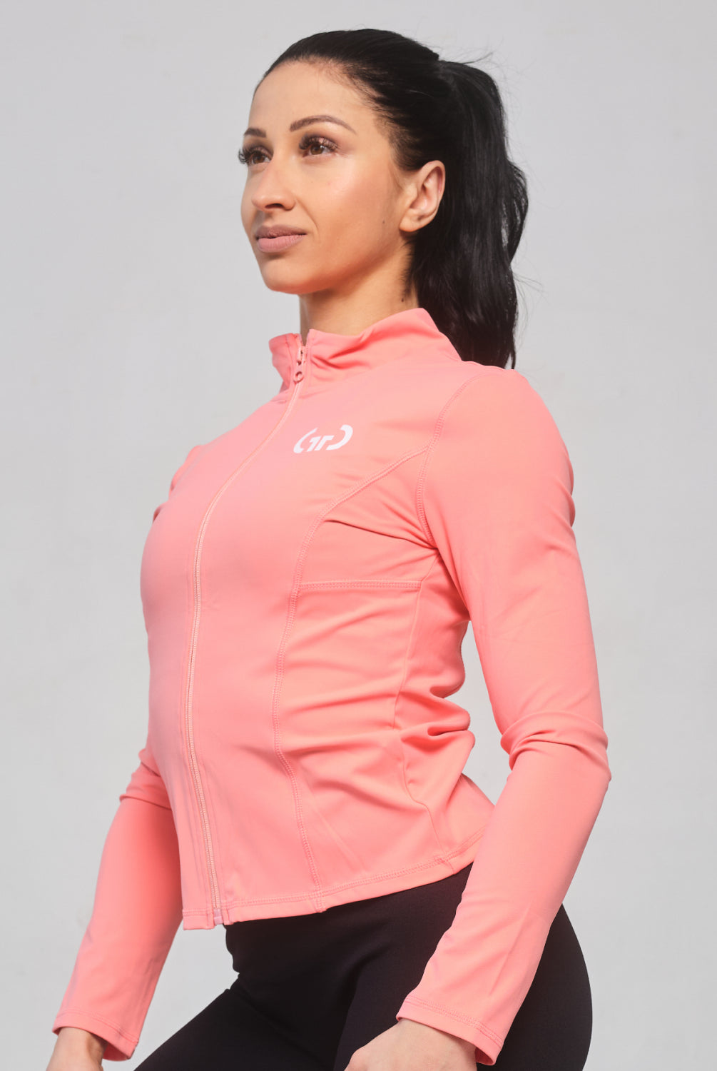 Women’s Athleisure Jacket in Pink – Stylish Performance Layer with Zippered Pockets & Adjustable Cuffs - Get Things Done Jacket