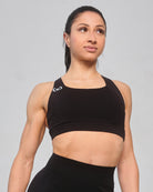 Black Bralette for Women – Seamless, Light Support Gym Wear | Soft Breathable Fabric