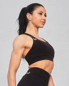 Black Bralette for Women – Seamless, Light Support Gym Wear | Soft Breathable Fabric