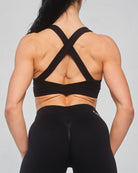 Black Bralette for Women – Seamless, Light Support Gym Wear | Soft Breathable Fabric