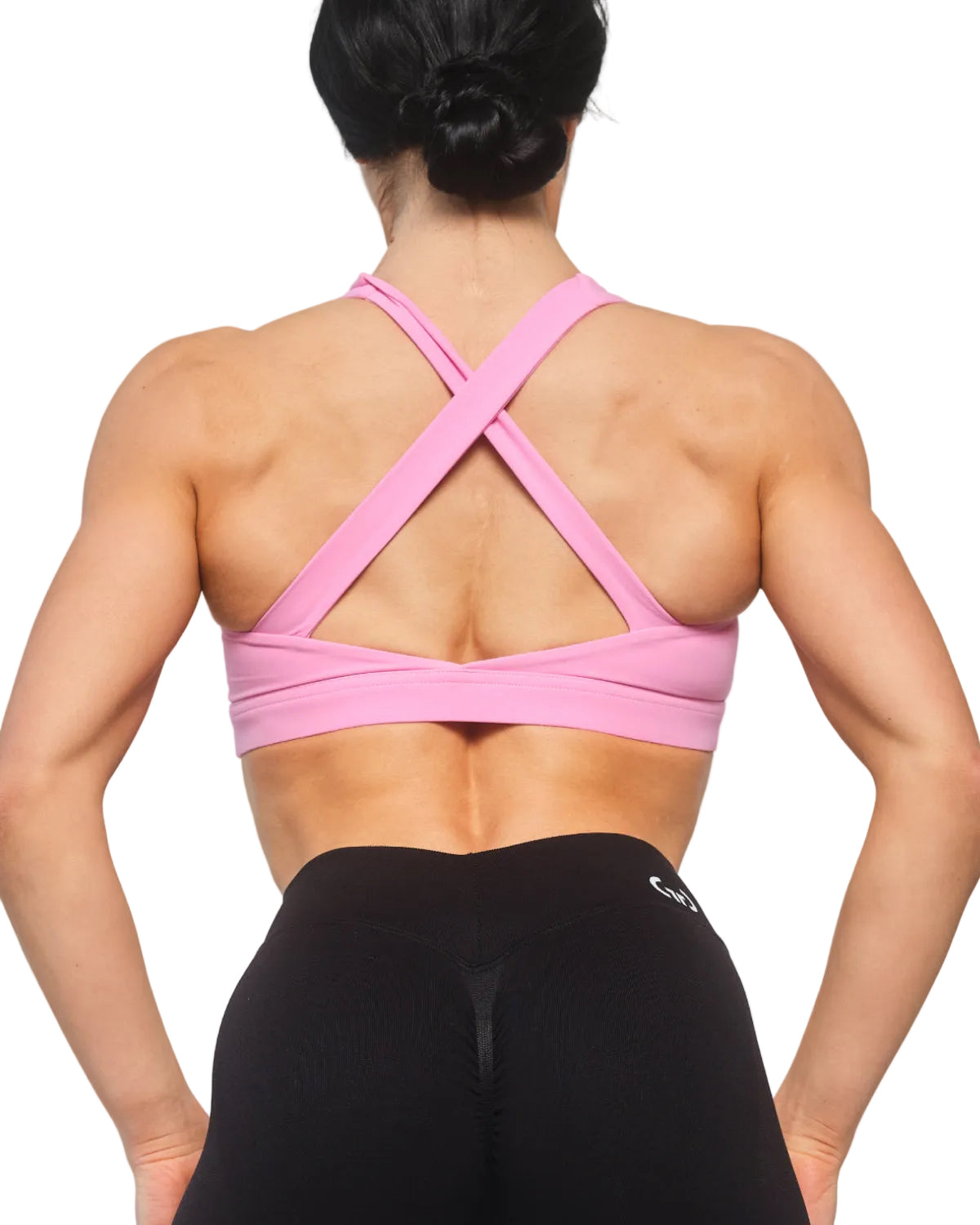 Pink Bralette for Women – Seamless, Light Support Gym Wear | Soft Breathable Fabric