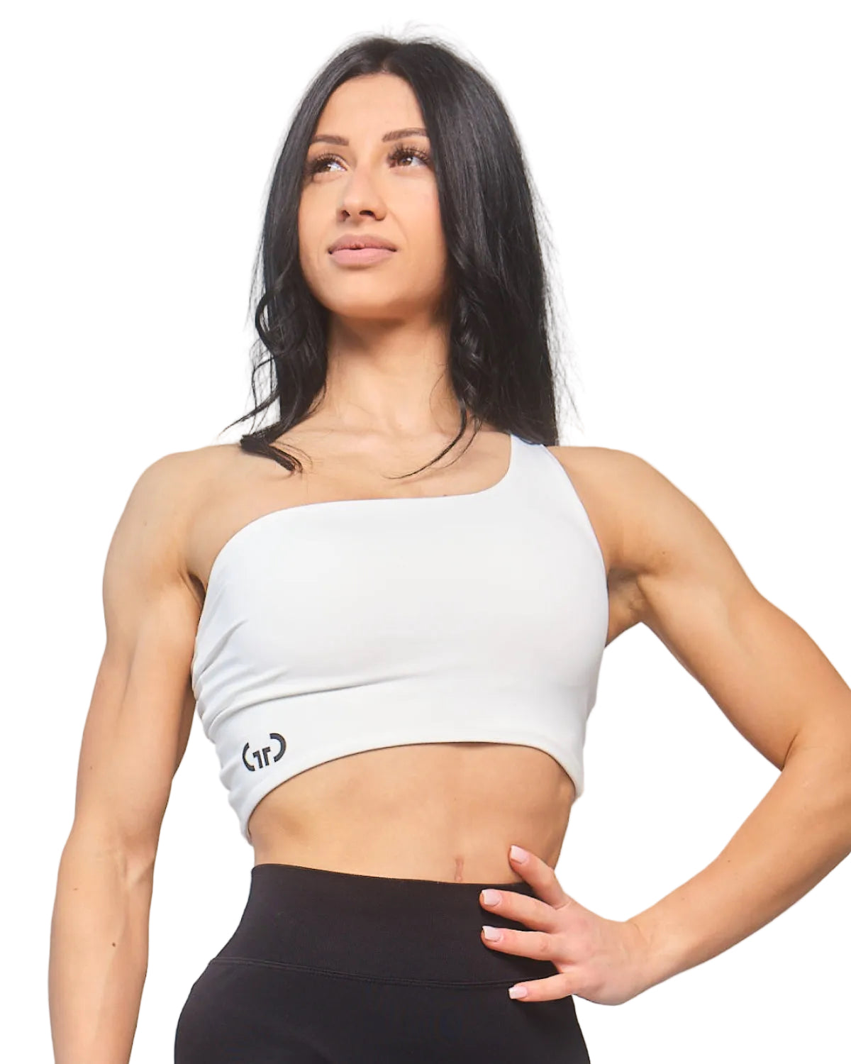 White Crossback Bralette for Women – Seamless, Light Support Gym Wear | Soft Breathable Fabric