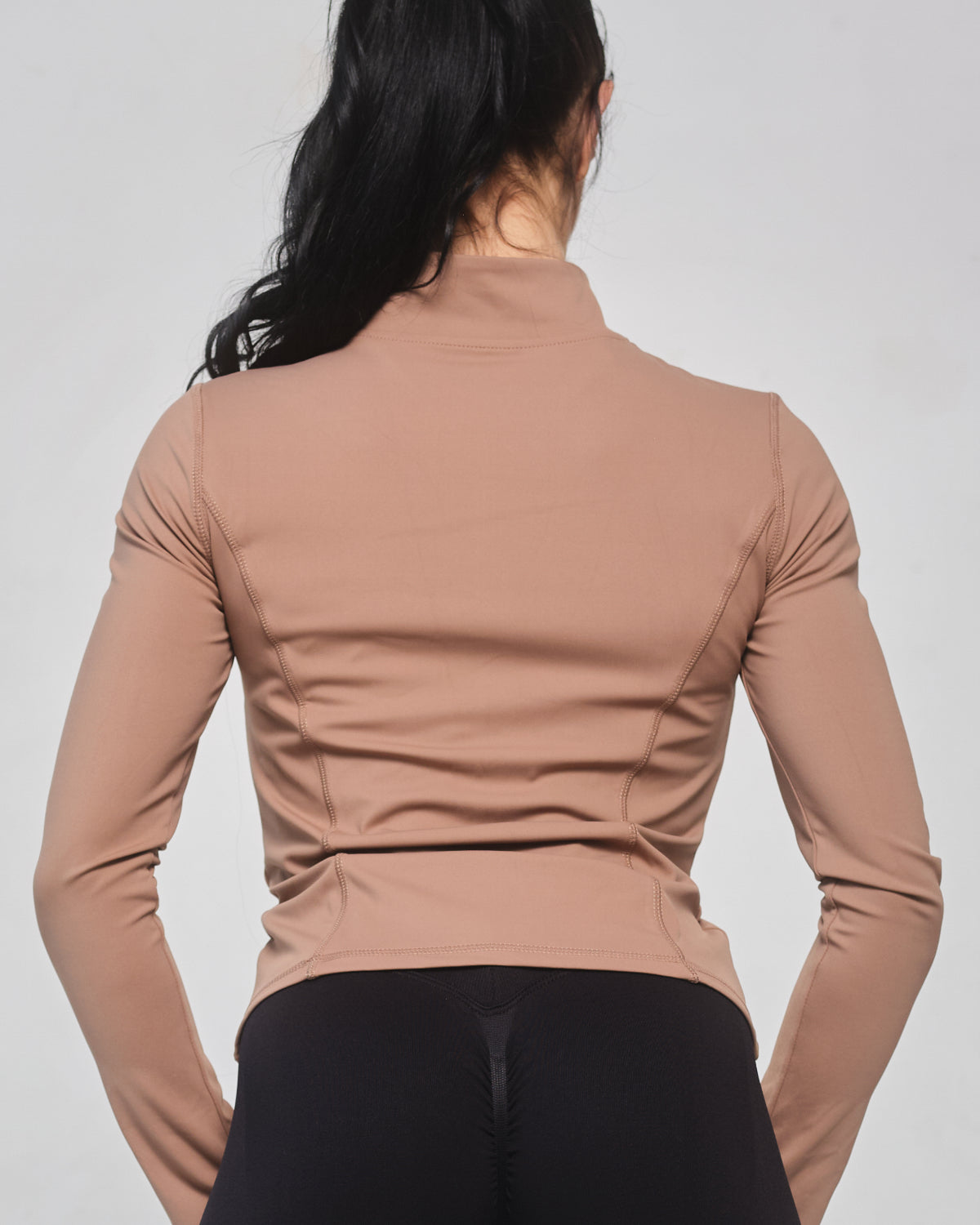 Women’s Athleisure Jacket in Brown – Stylish Performance Layer with Zippered Pockets & Adjustable Cuffs - Get Things Done Jacket