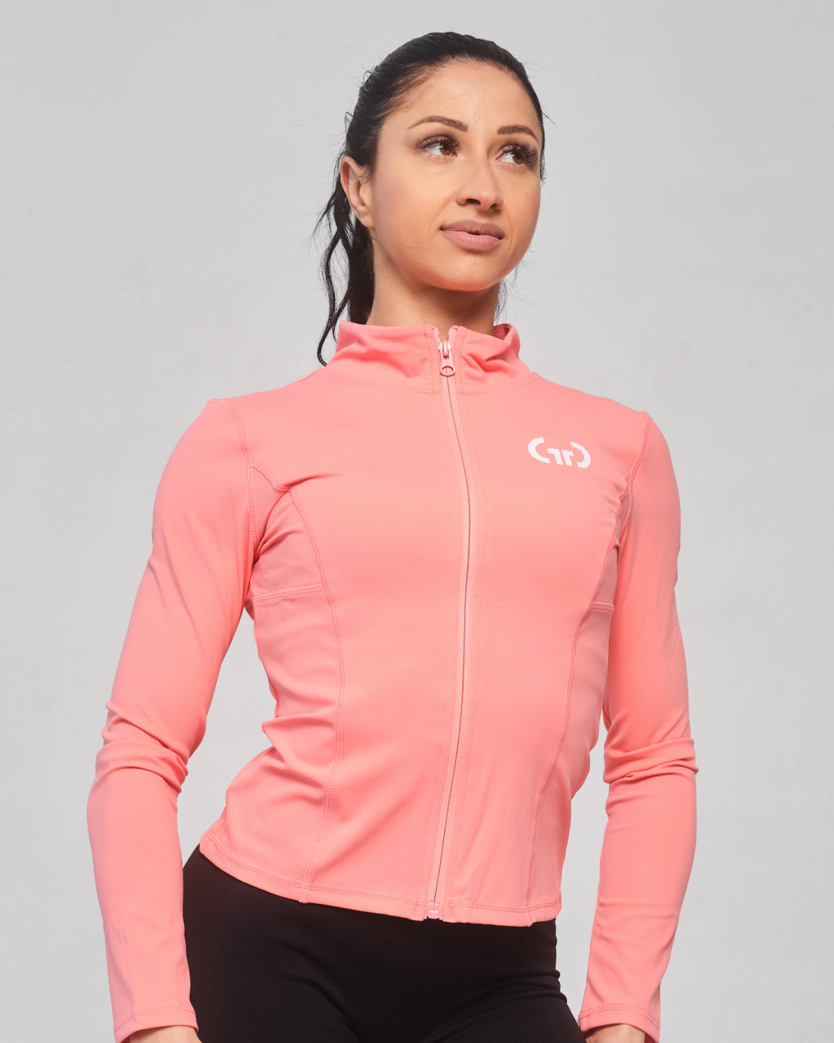 Women’s Athleisure Jacket in Pink – Stylish Performance Layer with Zippered Pockets & Adjustable Cuffs - Get Things Done Jacket