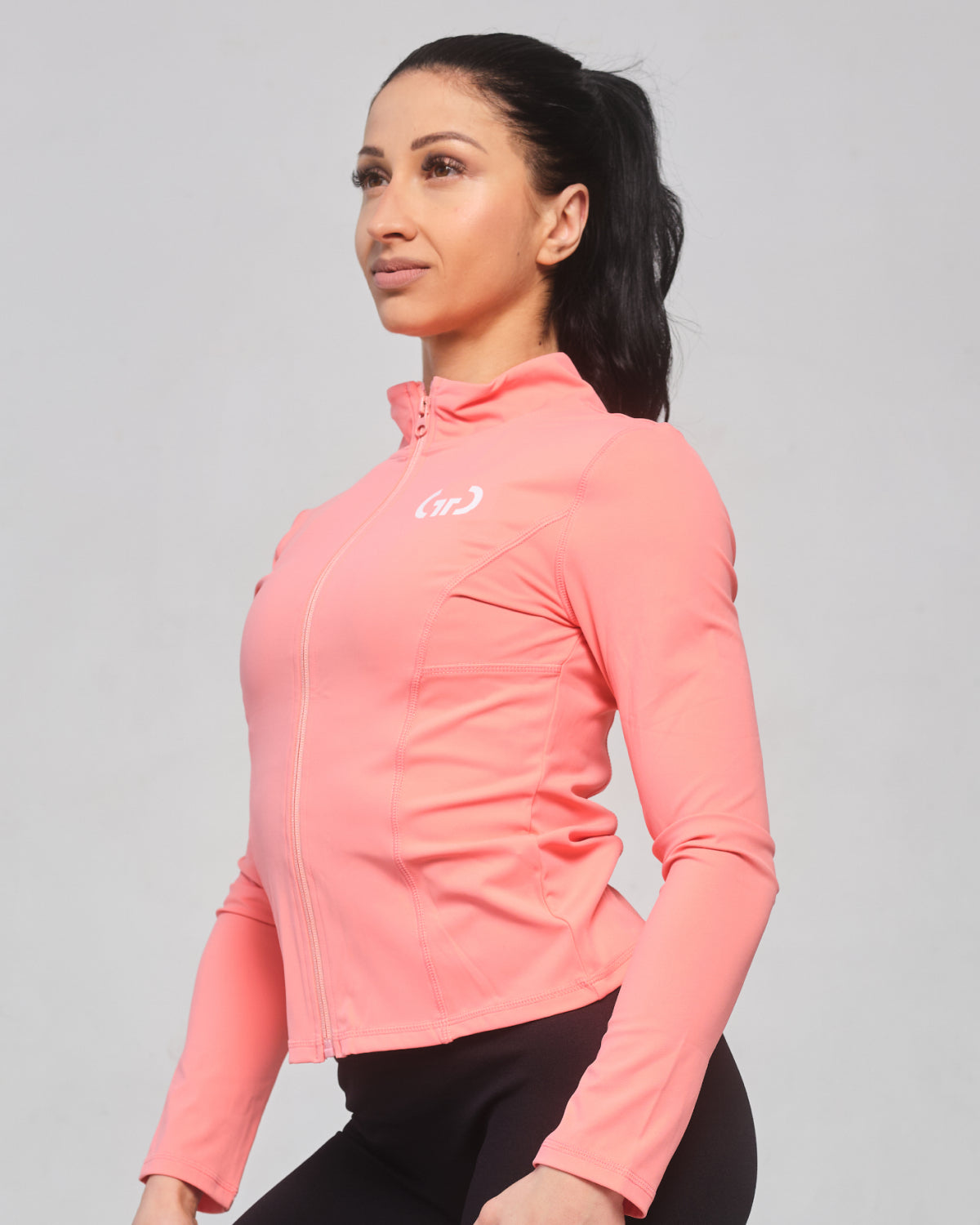 Women’s Athleisure Jacket in Pink – Stylish Performance Layer with Zippered Pockets & Adjustable Cuffs - Get Things Done Jacket
