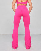 Scrunch Flare Trousers for Women in Pink – Figure-Enhancing Fit with Flared Leg and Scrunch Detail
